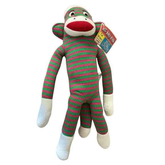 VINTAGE 2008 SOCK MONKEY THE ORIGINAL 19’ COLLECTIBLE RARE JUST HANGING AROUND - Picture 11 of 12